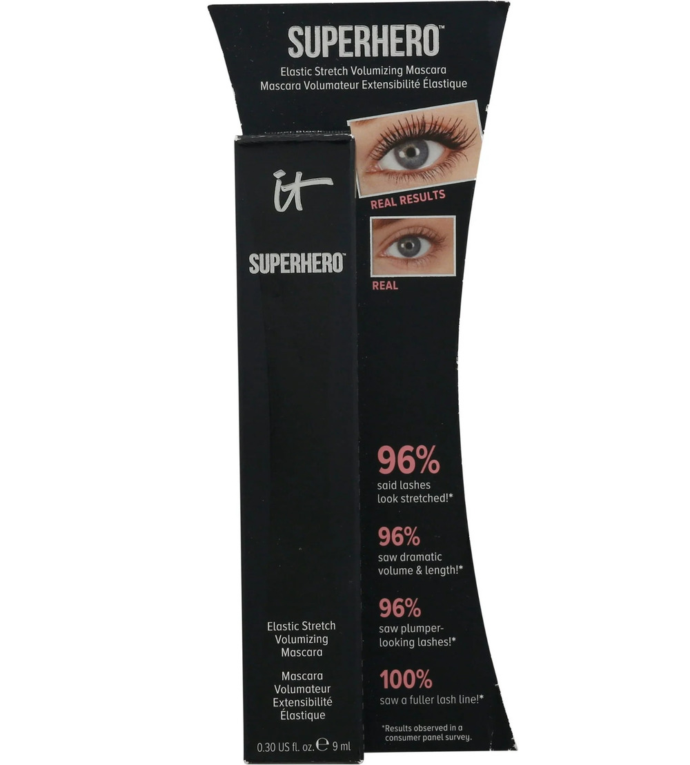 Full Size It Cosmetics Superhero Elastic Stretch Volumizing Mascara Super Black
